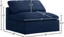 Serene Linen Fabric Deluxe Cloud Armless Chair - Sterling House Interiors
