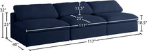 Serene Linen Fabric Deluxe Cloud Modular Armless Sofa - Sterling House Interiors
