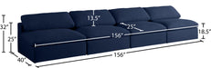 Serene Linen Fabric Deluxe Cloud Modular Armless Sofa - Sterling House Interiors