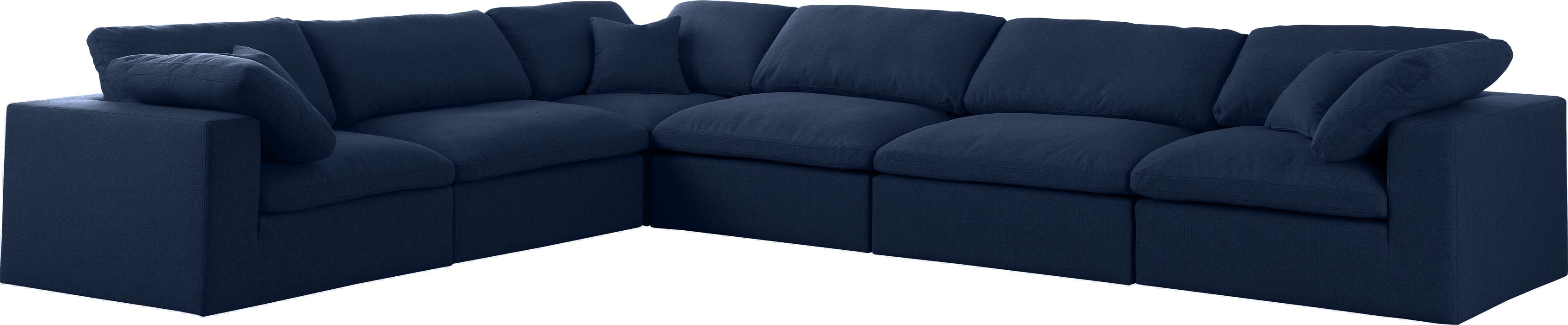 Serene Linen Fabric Deluxe Cloud Modular Sectional - Sterling House Interiors