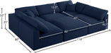 Serene Linen Fabric Deluxe Cloud Modular Sectional - Sterling House Interiors