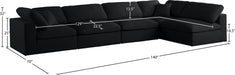 Plush Velvet Standard Cloud Modular Sectional - Sterling House Interiors
