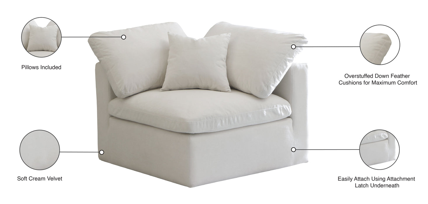 Plush Velvet Standard Cloud Modular Corner Chair - Sterling House Interiors