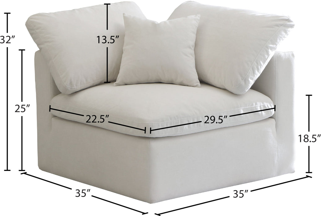 Plush Velvet Standard Cloud Modular Corner Chair - Sterling House Interiors