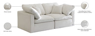 Plush Velvet Standard Cloud Modular Sofa - Sterling House Interiors
