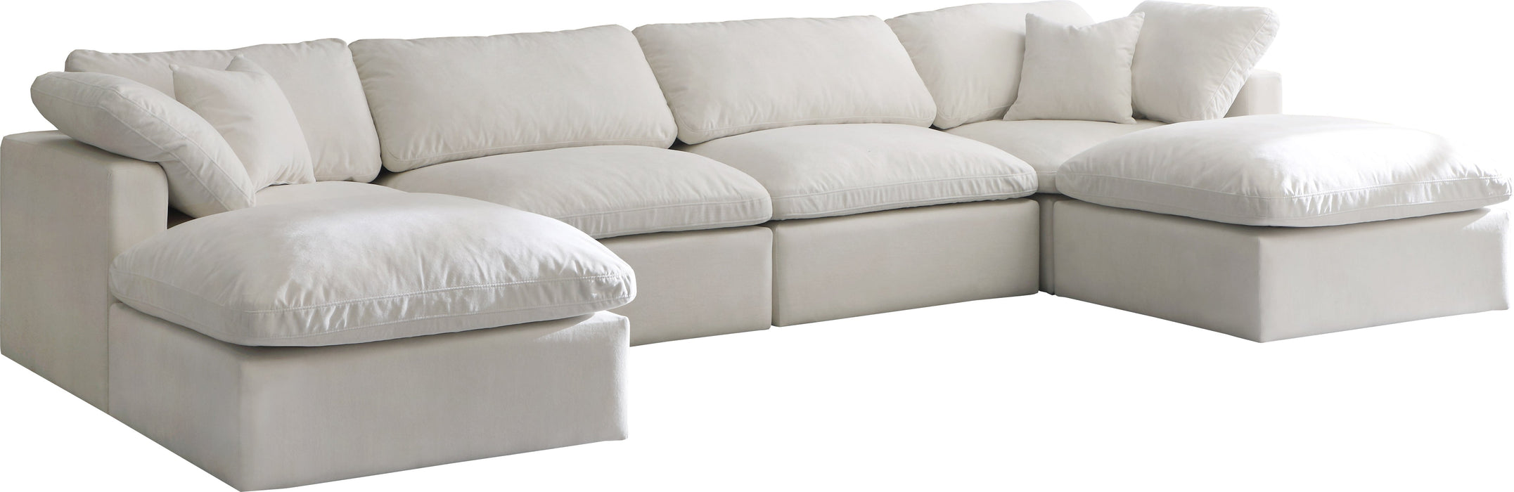 Plush Velvet Standard Cloud Modular Sectional - Sterling House Interiors