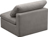 Plush Velvet Standard Cloud Modular Armless Chair - Sterling House Interiors