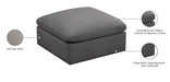 Plush Velvet Standard Cloud Modular Ottoman - Sterling House Interiors
