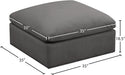 Plush Velvet Standard Cloud Modular Ottoman - Sterling House Interiors