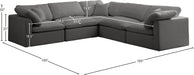 Plush Velvet Standard Cloud Modular Sectional - Sterling House Interiors
