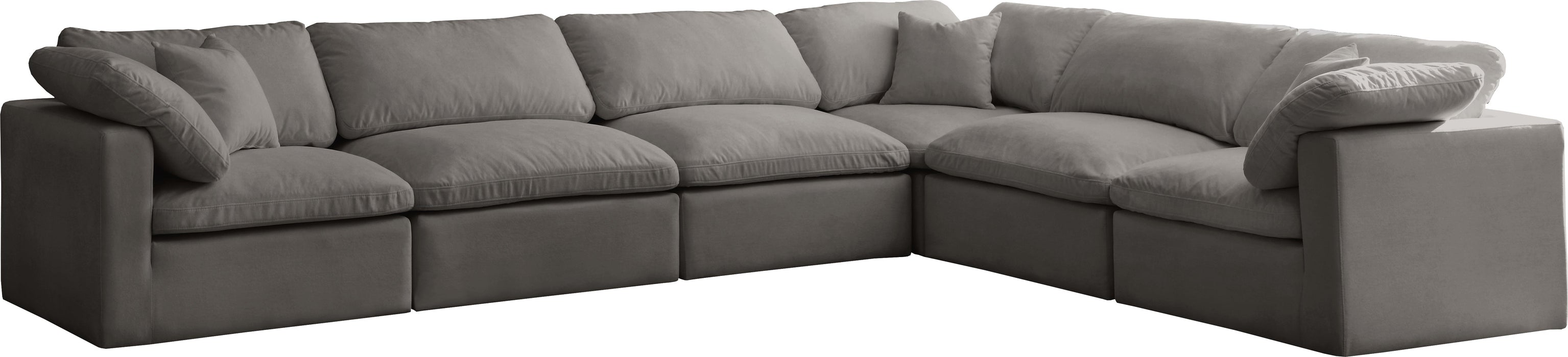 Plush Velvet Standard Cloud Modular Sectional - Sterling House Interiors
