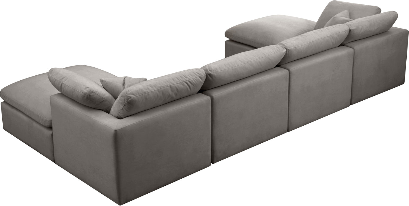 Plush Velvet Standard Cloud Modular Sectional - Sterling House Interiors