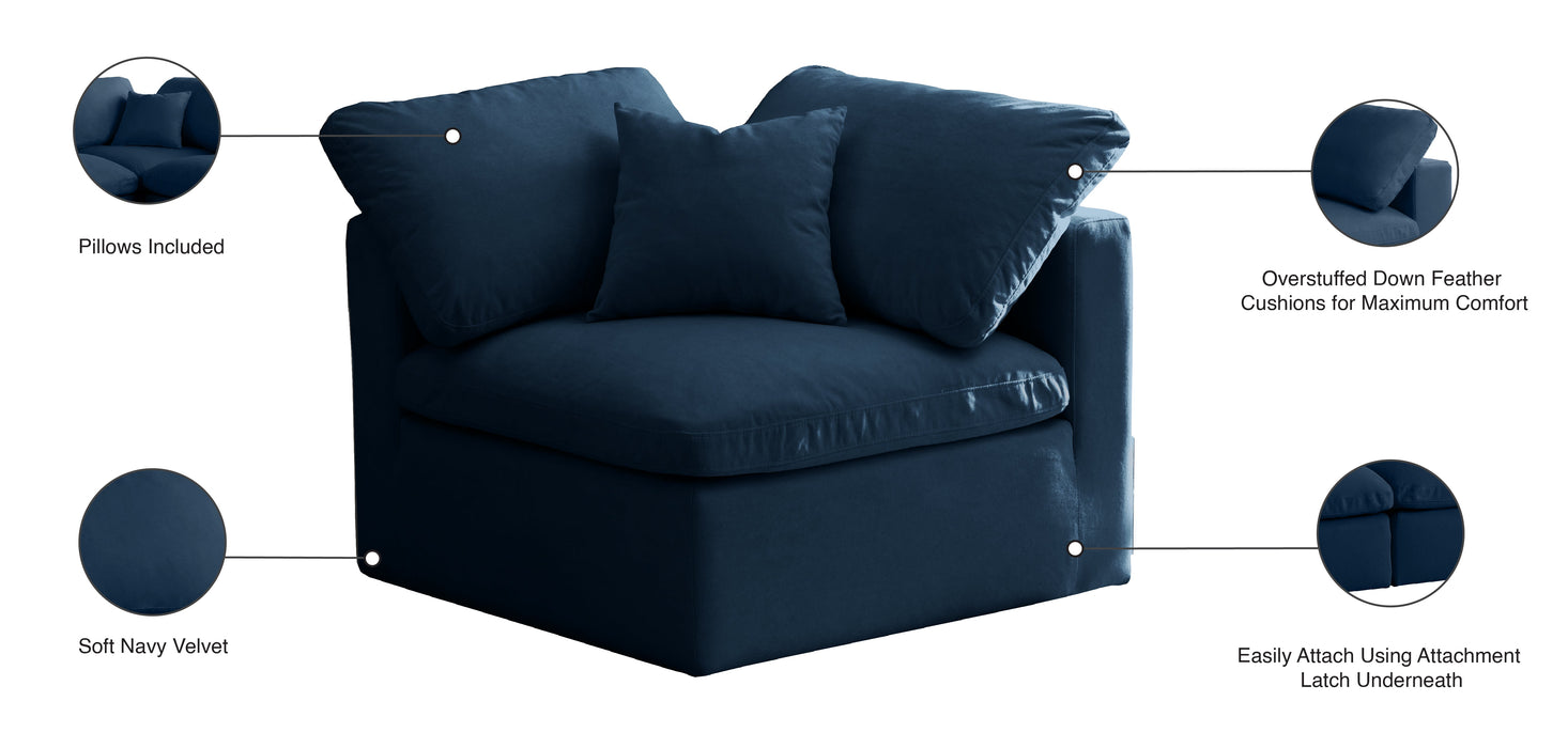 Plush Velvet Standard Cloud Modular Corner Chair - Sterling House Interiors
