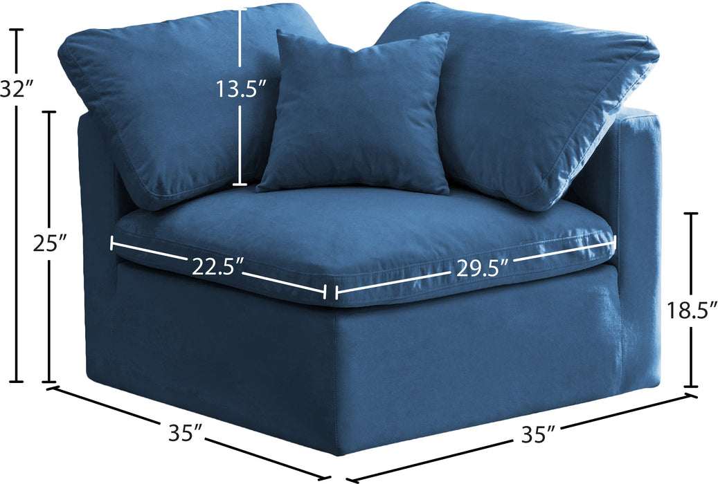 Plush Velvet Standard Cloud Modular Corner Chair - Sterling House Interiors