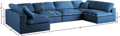Plush Velvet Standard Cloud Modular Sectional - Sterling House Interiors