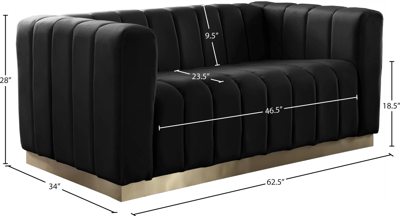 Marlon Velvet Loveseat - Sterling House Interiors