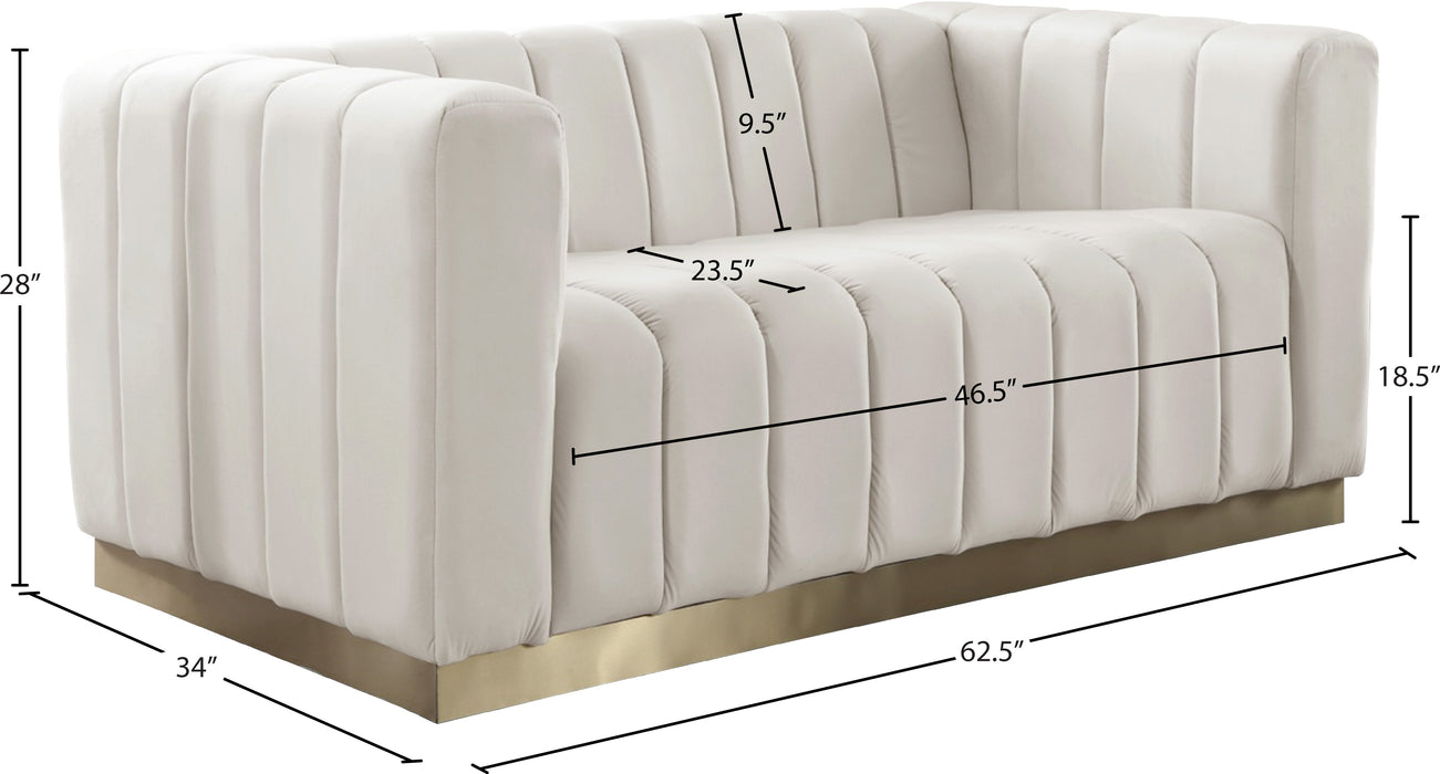 Marlon Velvet Loveseat - Sterling House Interiors