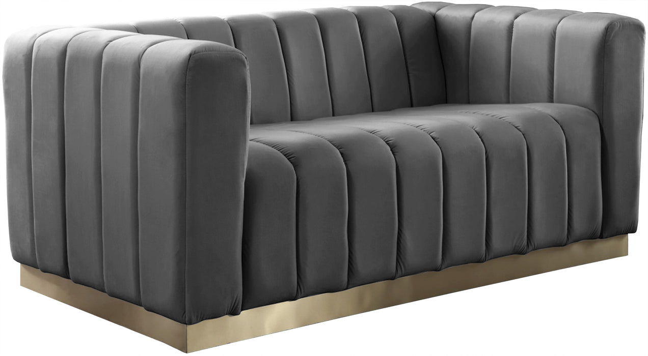 Marlon Velvet Loveseat - Sterling House Interiors