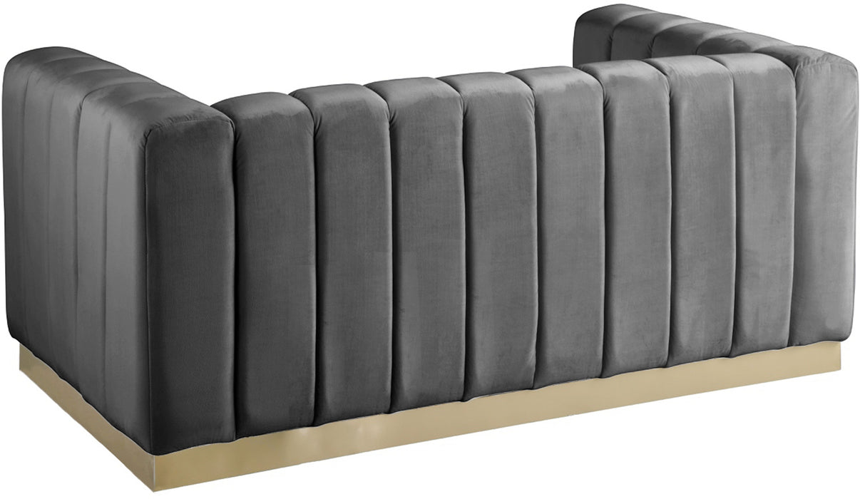 Marlon Velvet Loveseat - Sterling House Interiors