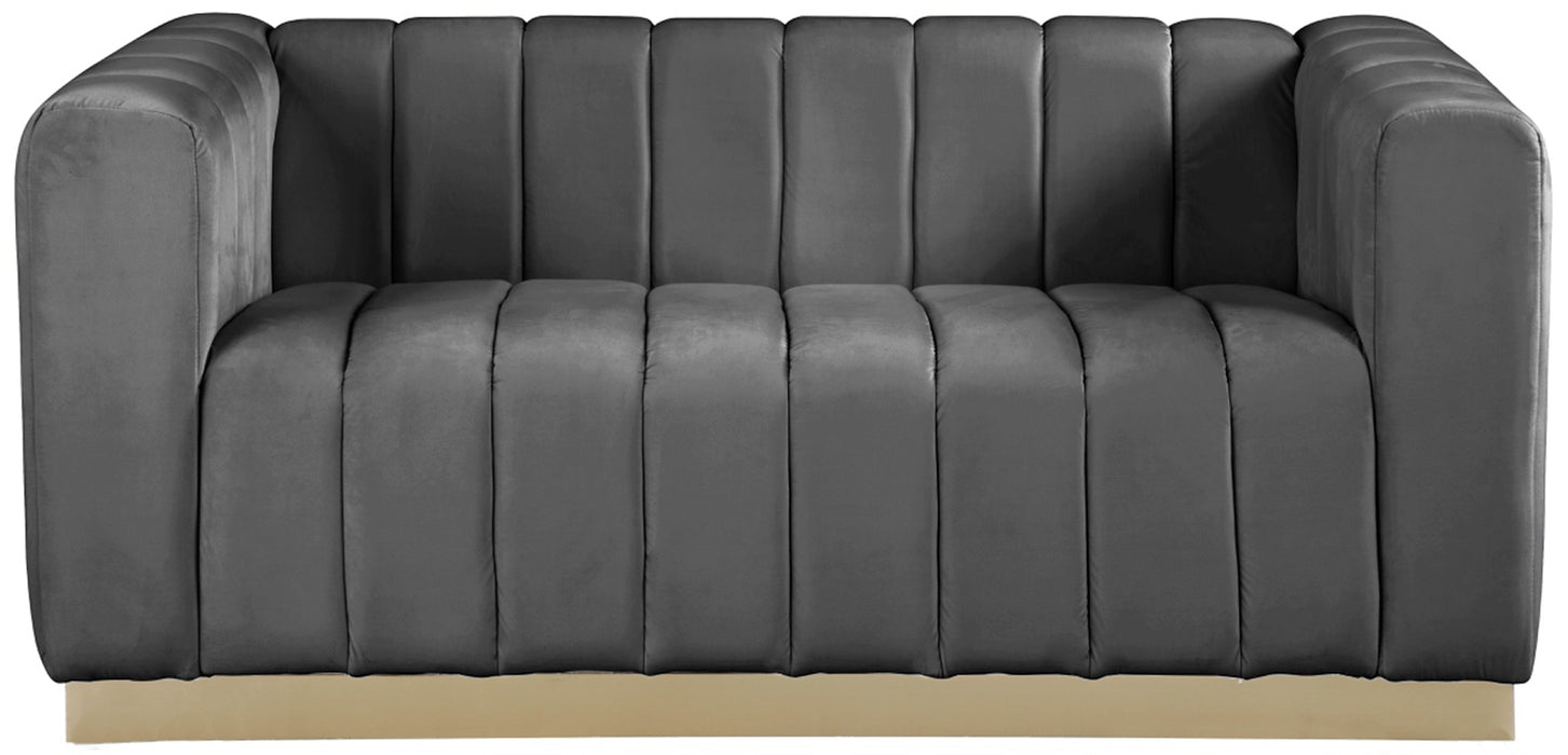 Marlon Velvet Loveseat - Sterling House Interiors