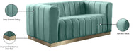 Marlon Velvet Loveseat - Sterling House Interiors