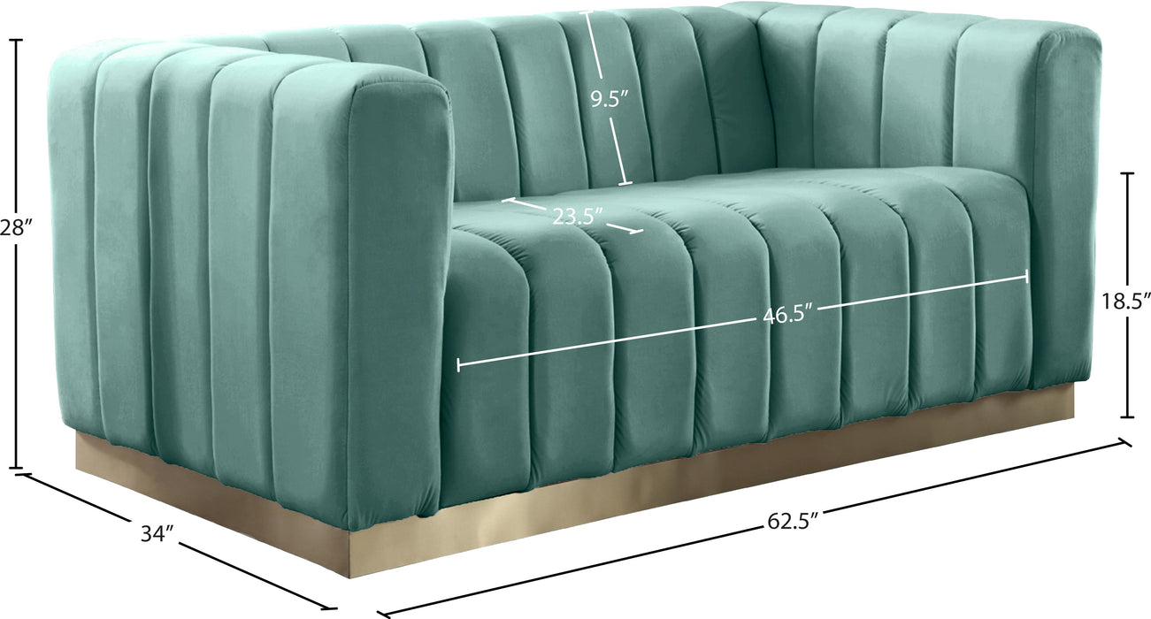 Marlon Velvet Loveseat - Sterling House Interiors