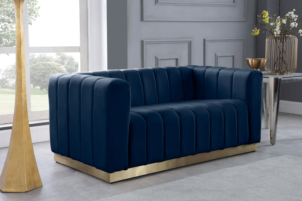 Marlon Velvet Loveseat - Sterling House Interiors