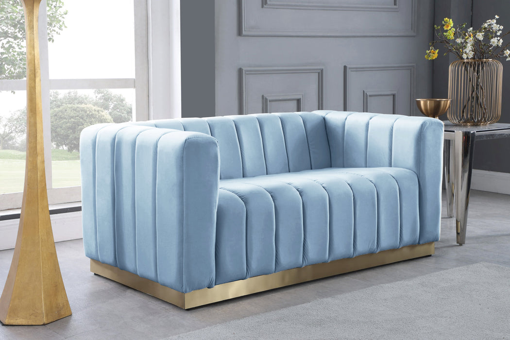 Marlon Velvet Loveseat - Sterling House Interiors