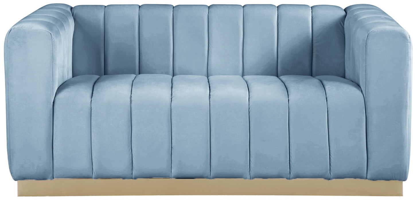 Marlon Velvet Loveseat - Sterling House Interiors