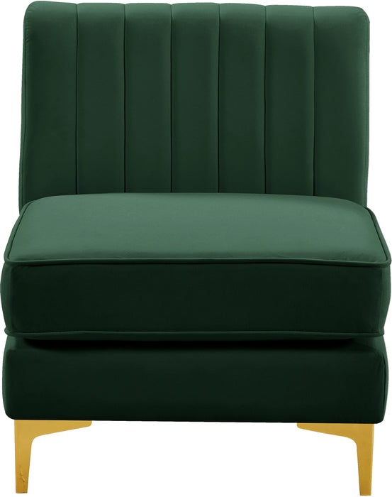 Alina Velvet Armless Chair - Sterling House Interiors