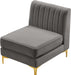 Alina Velvet Armless Chair - Sterling House Interiors