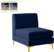 Alina Velvet Armless Chair - Sterling House Interiors