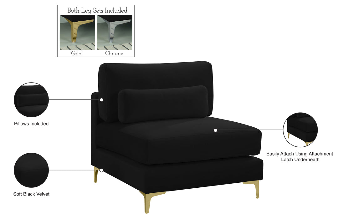 Julia Velvet Modular Armless Chair - Sterling House Interiors