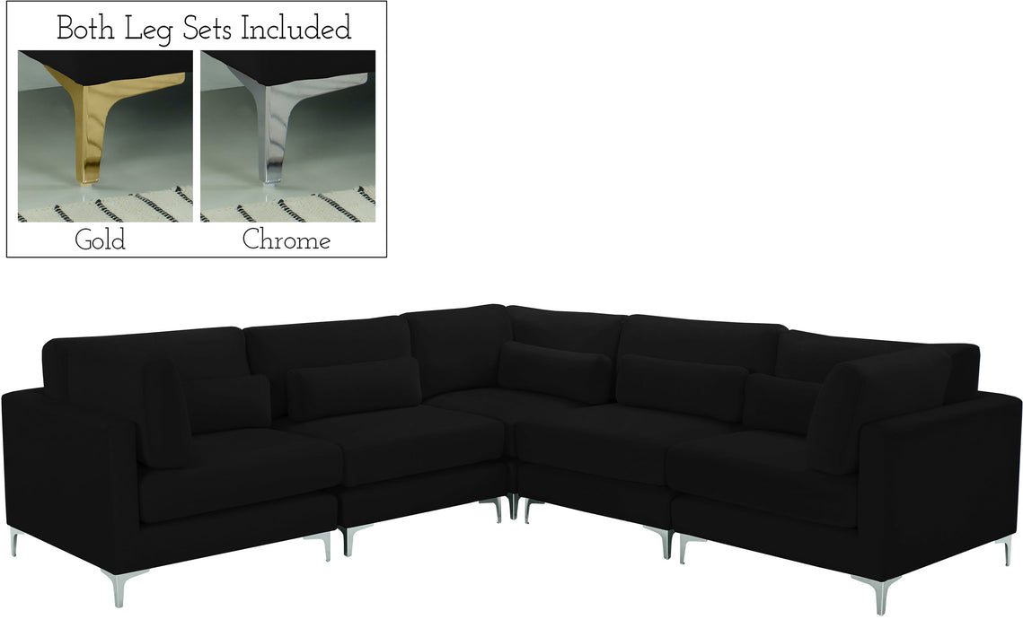 Julia Velvet Modular Sectional (5 Boxes) - Sterling House Interiors
