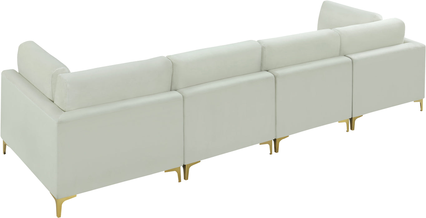 Julia Velvet Modular Sofa (4 Boxes) - Sterling House Interiors