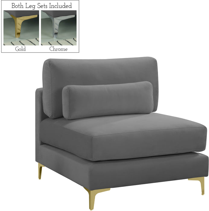Julia Velvet Modular Armless Chair - Sterling House Interiors