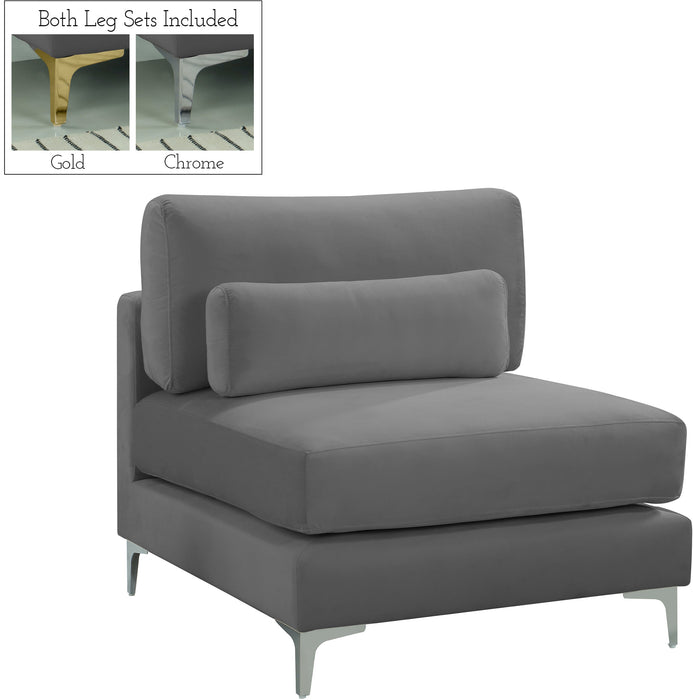 Julia Velvet Modular Armless Chair - Sterling House Interiors