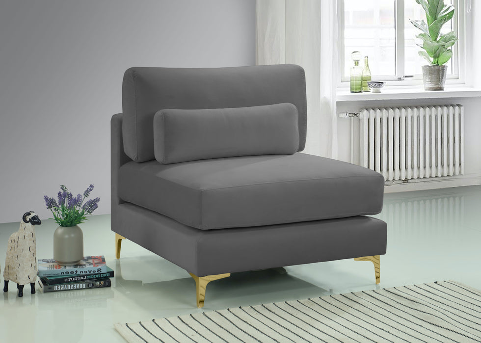 Julia Velvet Modular Armless Chair - Sterling House Interiors