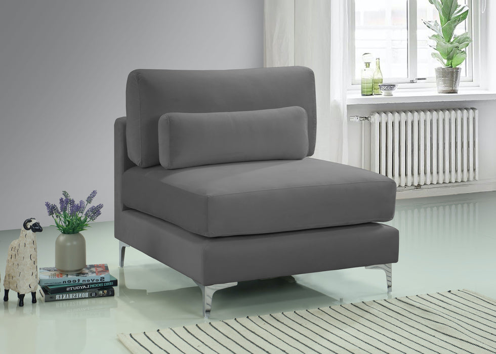Julia Velvet Modular Armless Chair - Sterling House Interiors