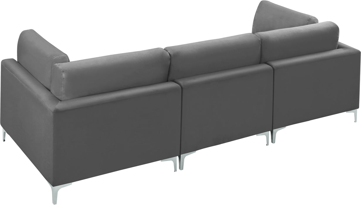 Julia Velvet Modular Sofa (3 Boxes) - Sterling House Interiors
