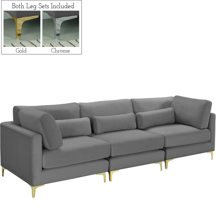 Julia Velvet Modular Sofa (3 Boxes) - Sterling House Interiors