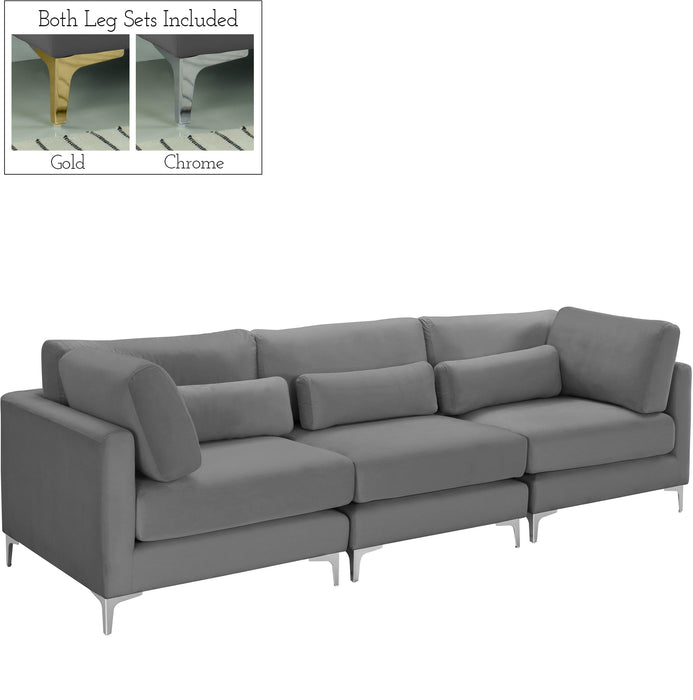 Julia Velvet Modular Sofa (3 Boxes) - Sterling House Interiors