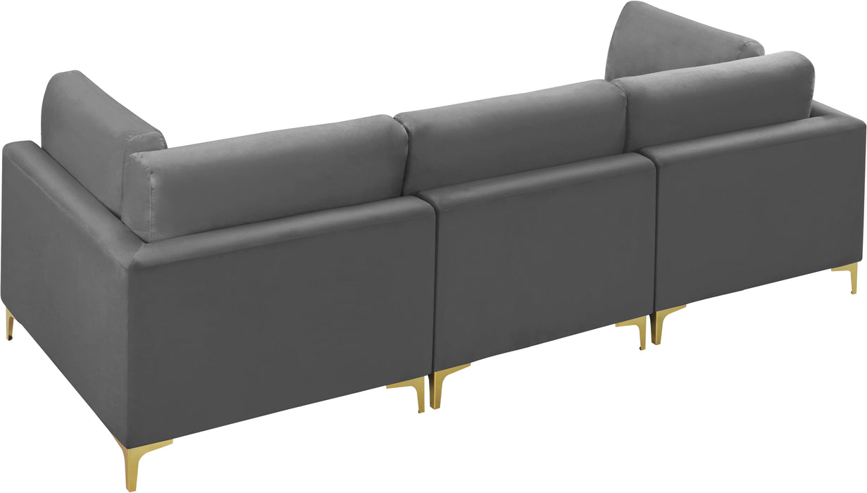 Julia Velvet Modular Sofa (3 Boxes) - Sterling House Interiors