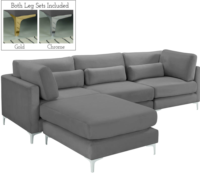 Julia Velvet Modular Sectional (4 Boxes) - Sterling House Interiors