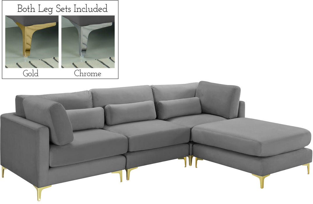 Julia Velvet Modular Sectional (4 Boxes) - Sterling House Interiors