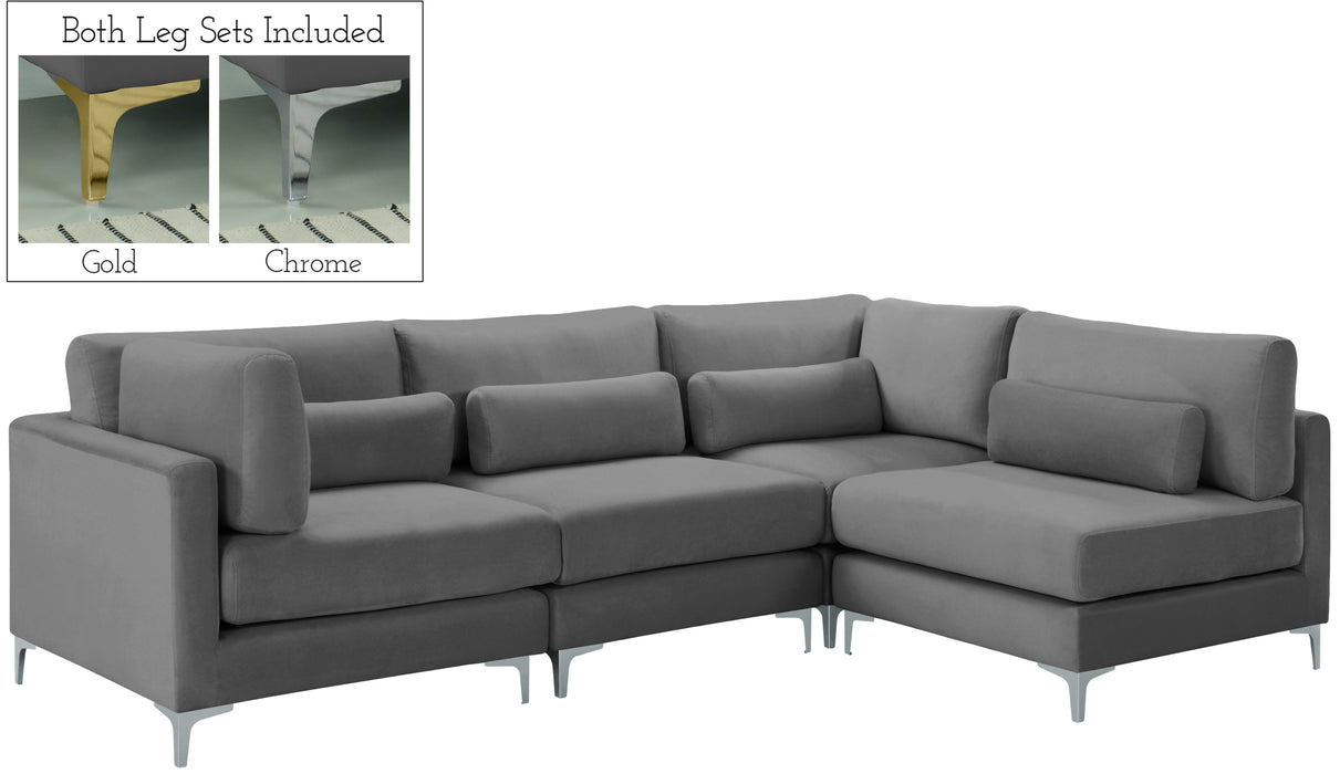 Julia Velvet Modular Sectional (4 Boxes) - Sterling House Interiors