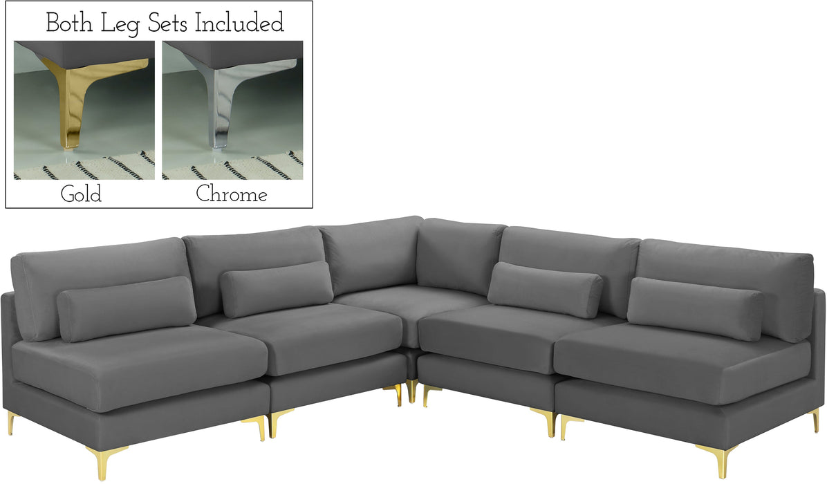 Julia Velvet Modular Sectional (5 Boxes) - Sterling House Interiors