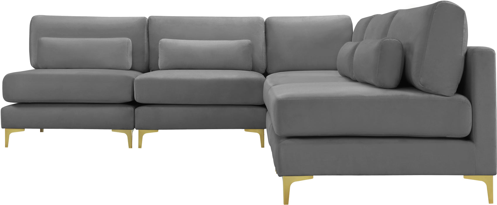 Julia Velvet Modular Sectional (5 Boxes) - Sterling House Interiors