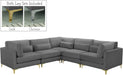 Julia Velvet Modular Sectional (5 Boxes) - Sterling House Interiors