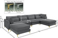 Julia Velvet Modular Sectional (6 Boxes) - Sterling House Interiors
